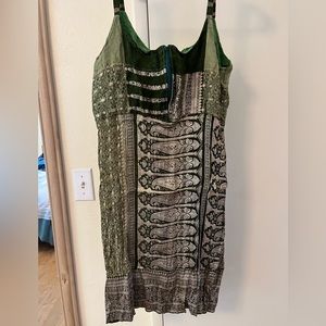 Vintage 90s dress with textile pattern